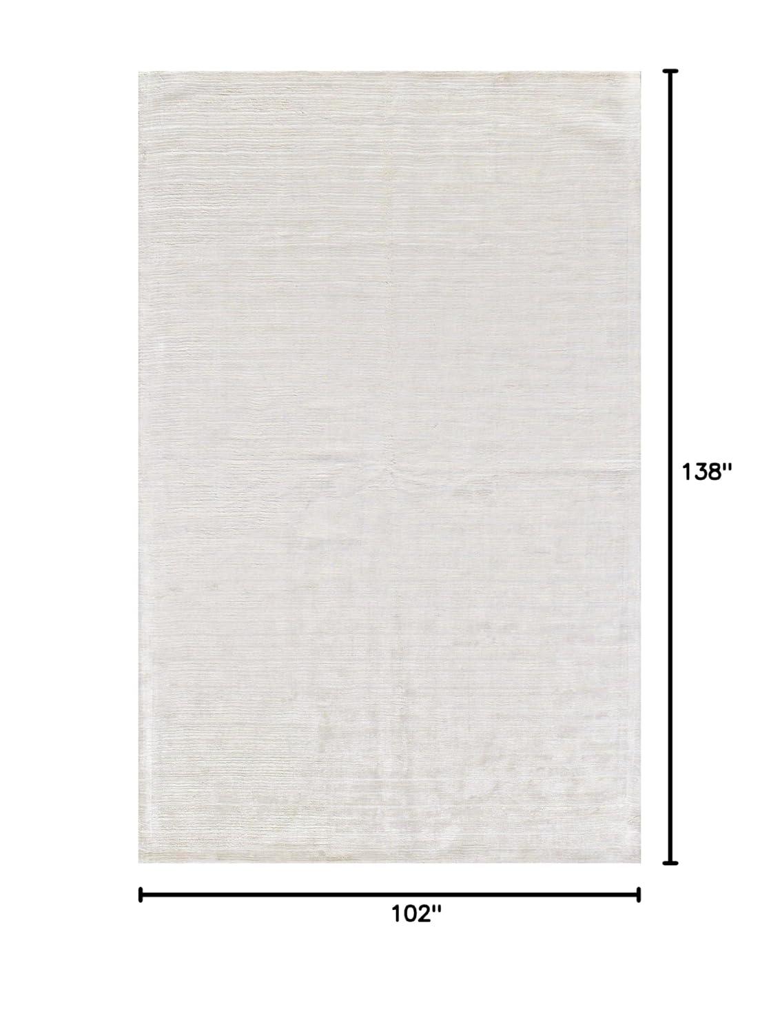 Bashian radiance collection WZ hand loomed 100% viscose area rug, 8.6' x 11.6', White