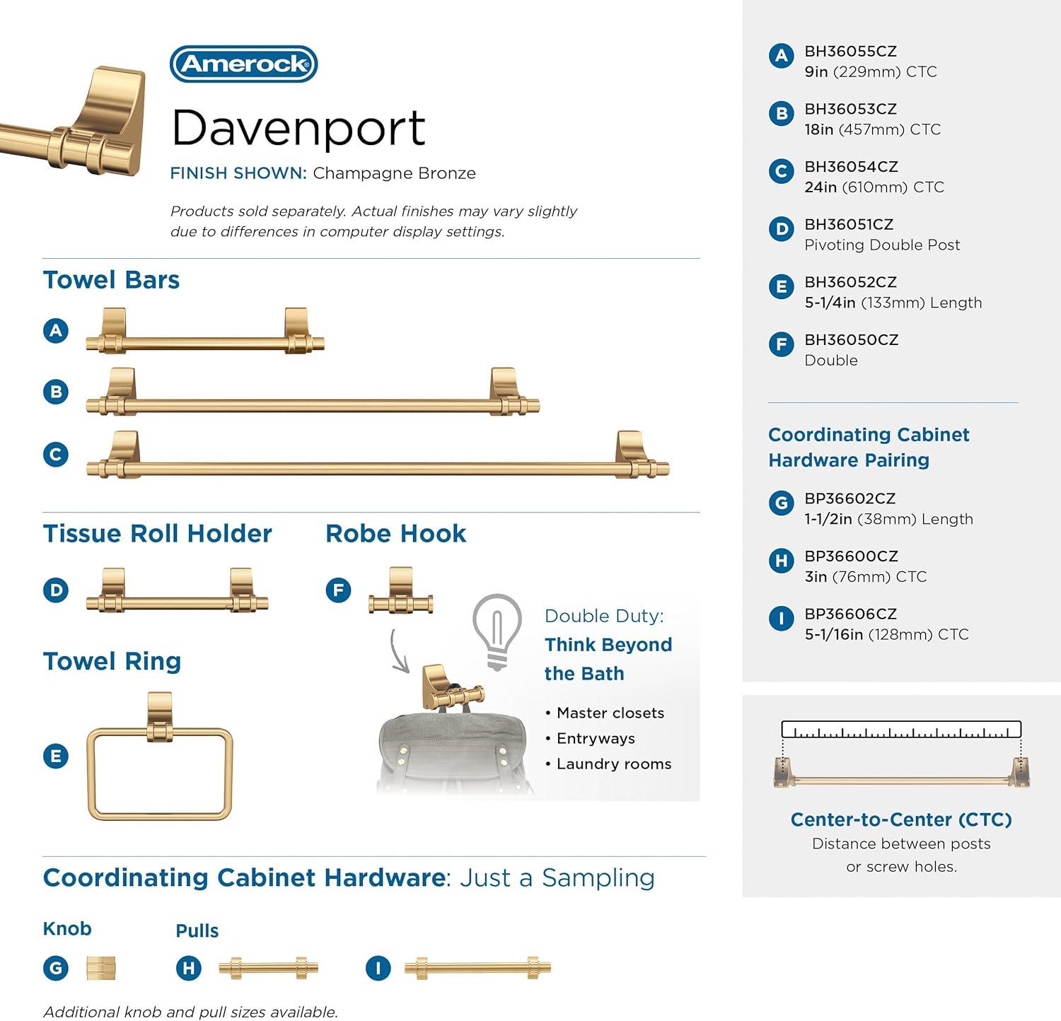Davenport Wall Mounted Robe Hook
