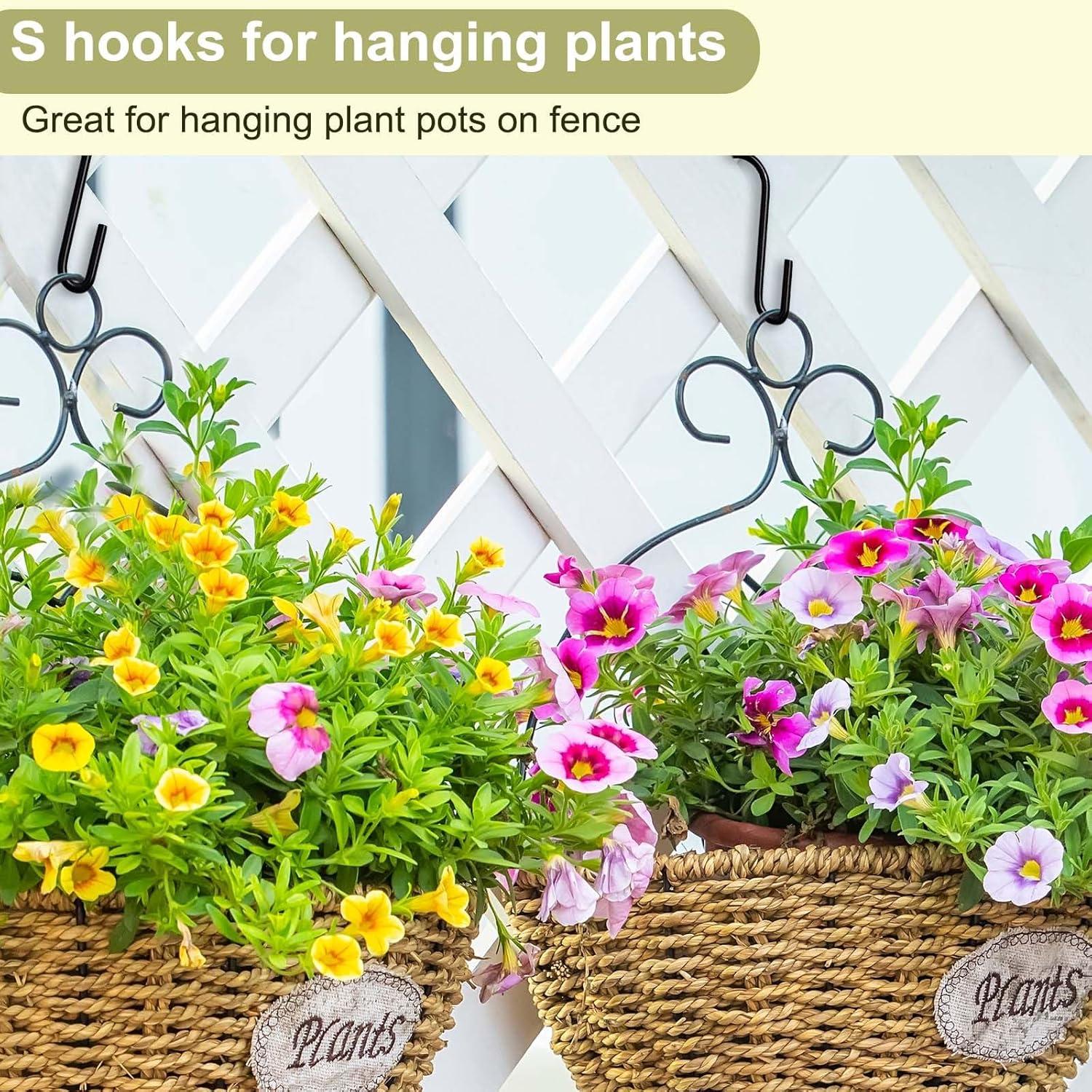 30 Pack Heavy Duty S Hooks Black S Shaped Hooks Hanging Hangers Pan Pot Holder Rack Hooks for Kitchenware Spoons Pans Pots Utensils Clothes Bags Towels Plants