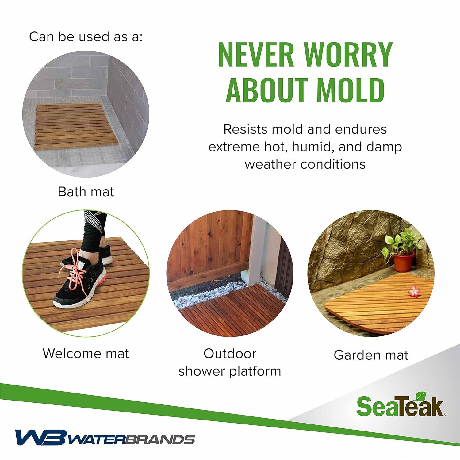 Rebrilliant Lyndhur Teak Shower Mat