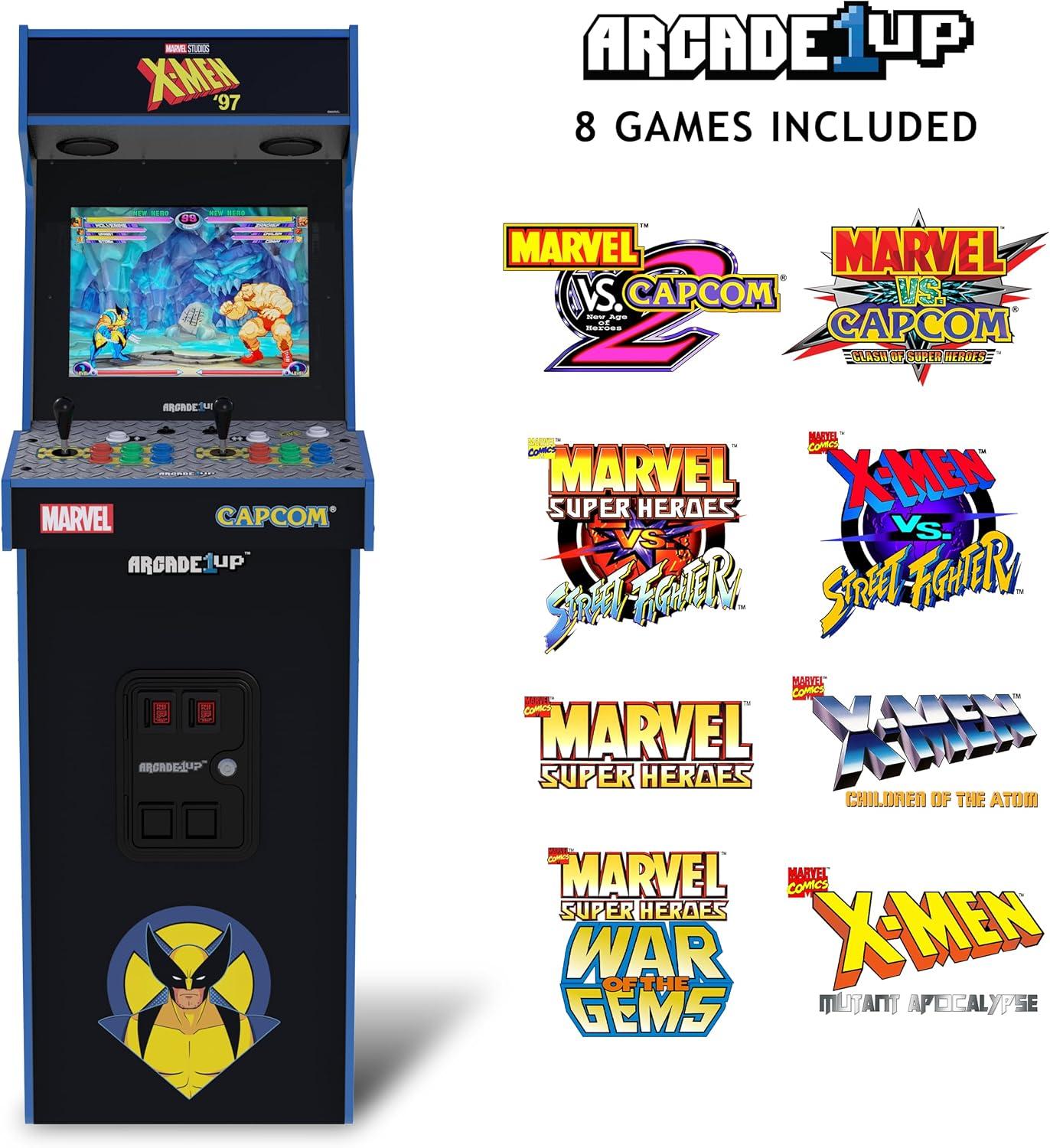 Arcade 1Up Arcade1Up Marvel Vs. Capcom 2 X-Men ‘97 Edition Deluxe Arcade Machine 8 Games in 1