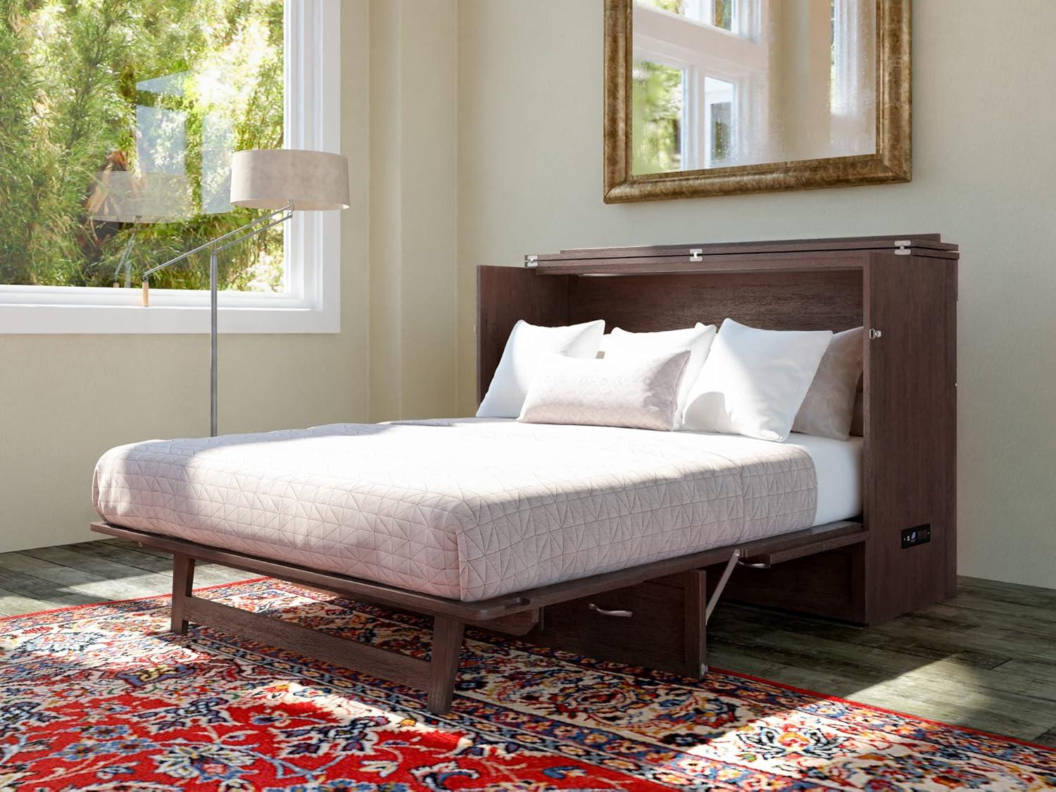 Queen Deerfield Murphy Bed Chest with Charging Station - AFI Atlantic Furniture