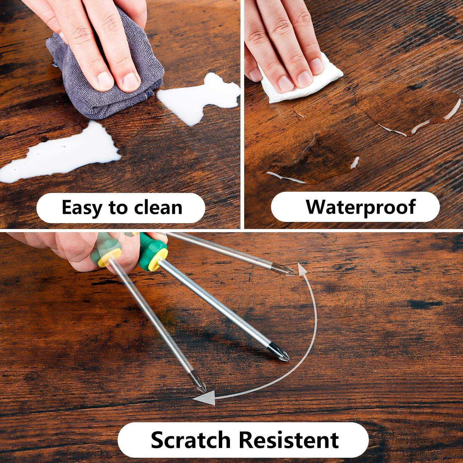 EasyCom 20''x15.7''Large Printer Stand-3 Tier Printer Table with Wheels- Printer Storage Cart- Rolling Printer Cart with Storage Shelf for Printer Scanner Fax Home Office Use- Rustic Brown