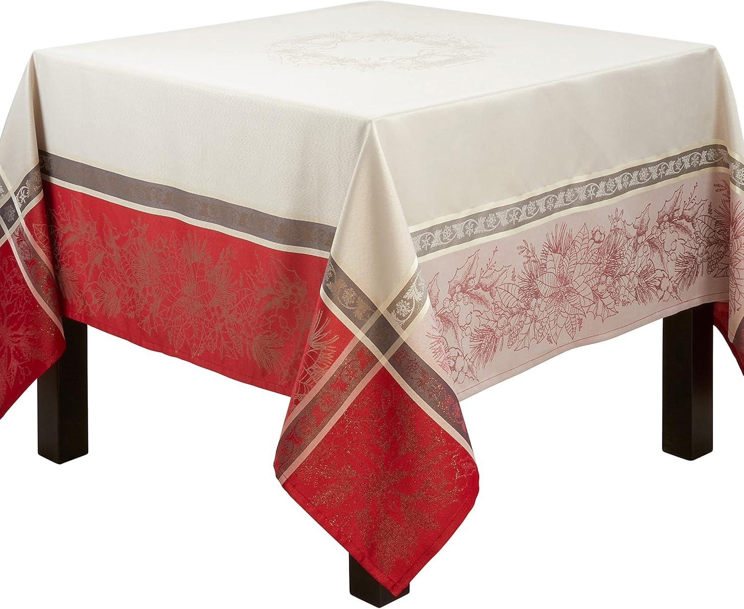 Saro Lifestyle Jacquard Christmas Tablecloth