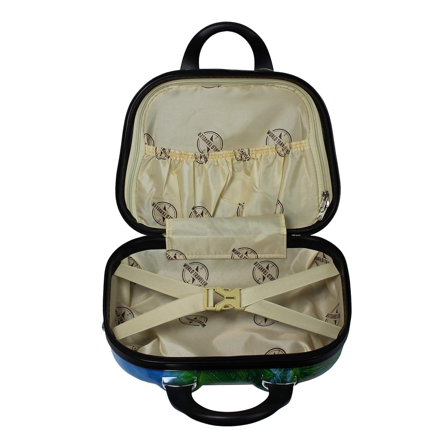 World Traveler Palm Tree 2-Piece Hardside Carry-On Spinner Luggage Set