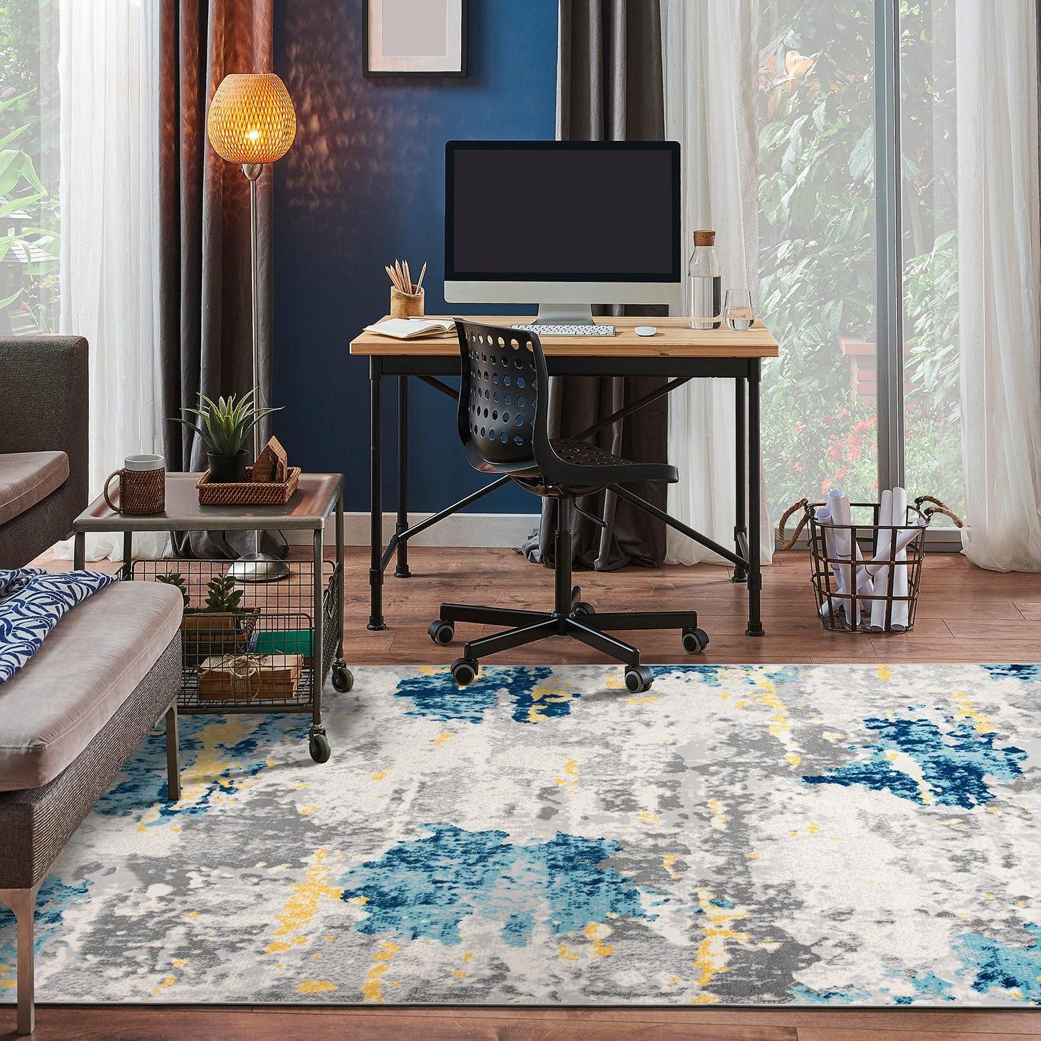 World Rug Gallery Distressed Abstract Pattern Area Rug