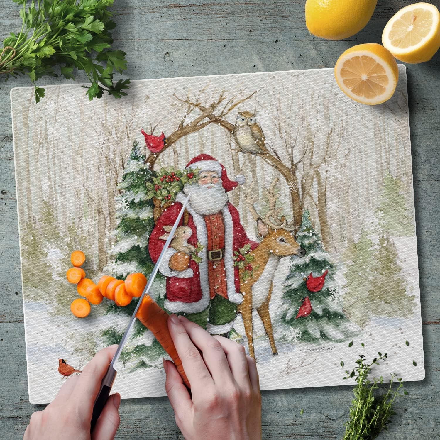 CounterArt Winter Forest Tempered Glass Cutting Board