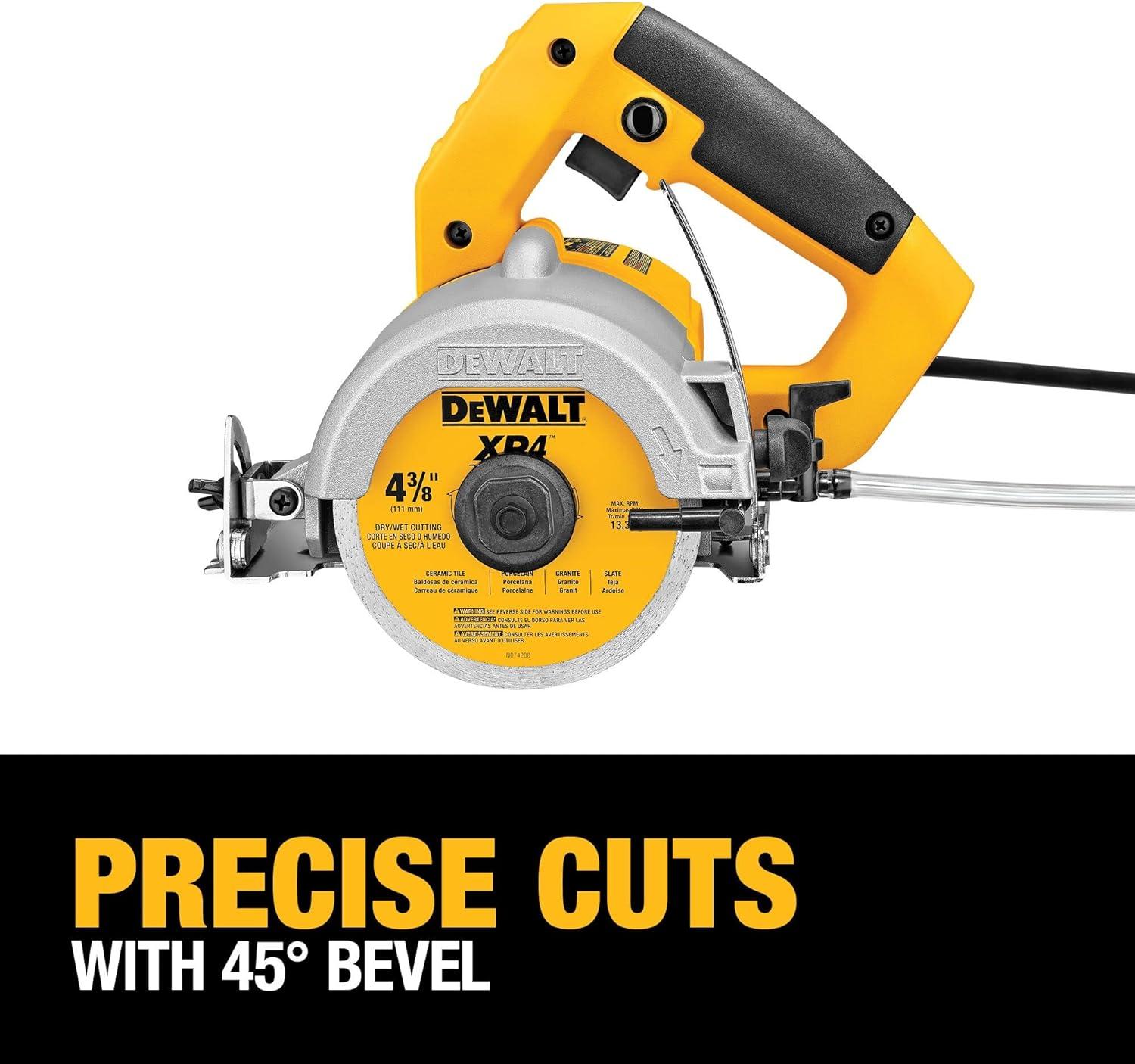 DEWALT 4-3/8-Inch Wet/Dry Handheld Tile Cutter with Diamond Blade