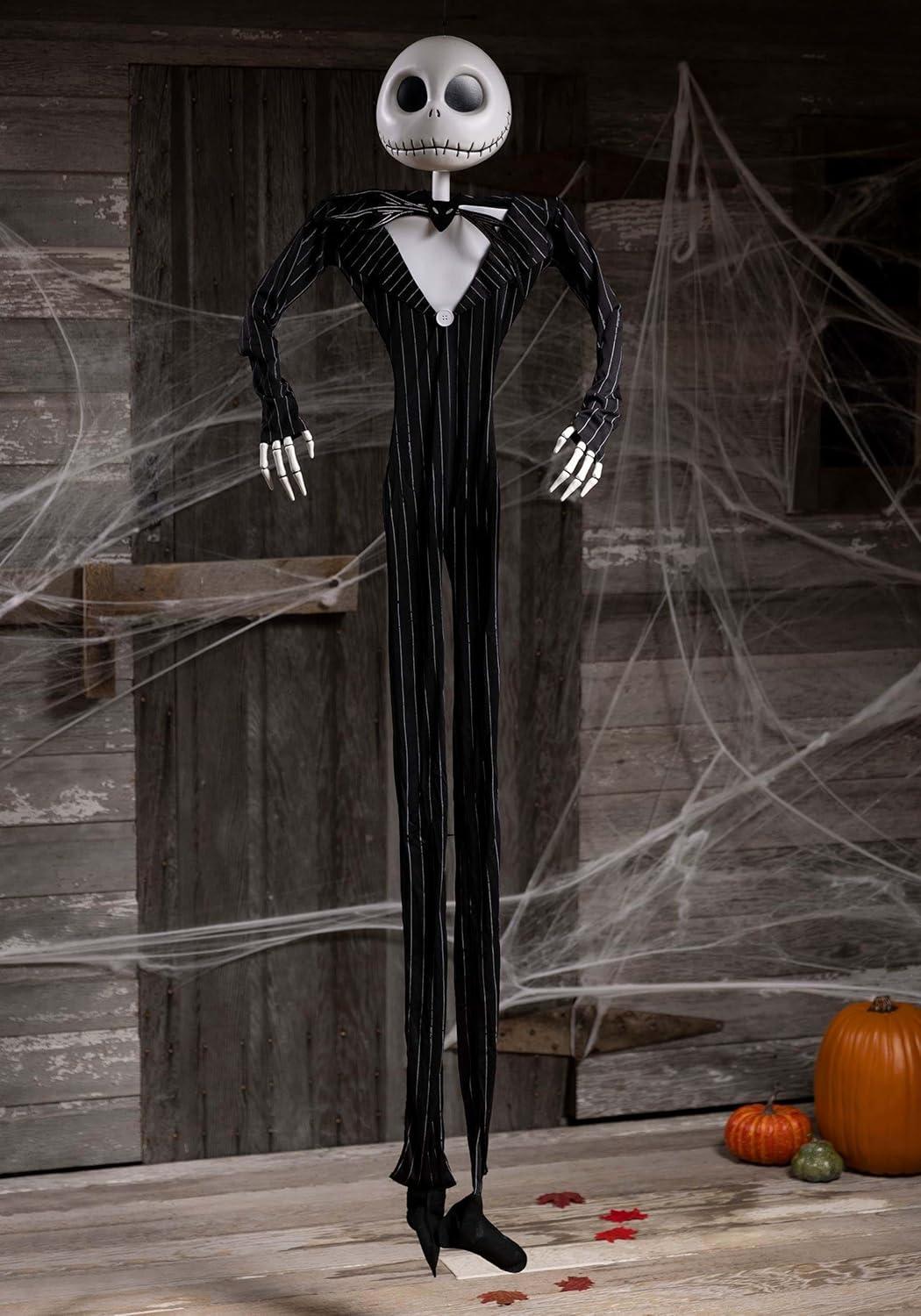 Disney's "The Nightmare Before Christmas" Jack Skellington 6' Posable Hanging Character Decoration, Officially Licensed Product