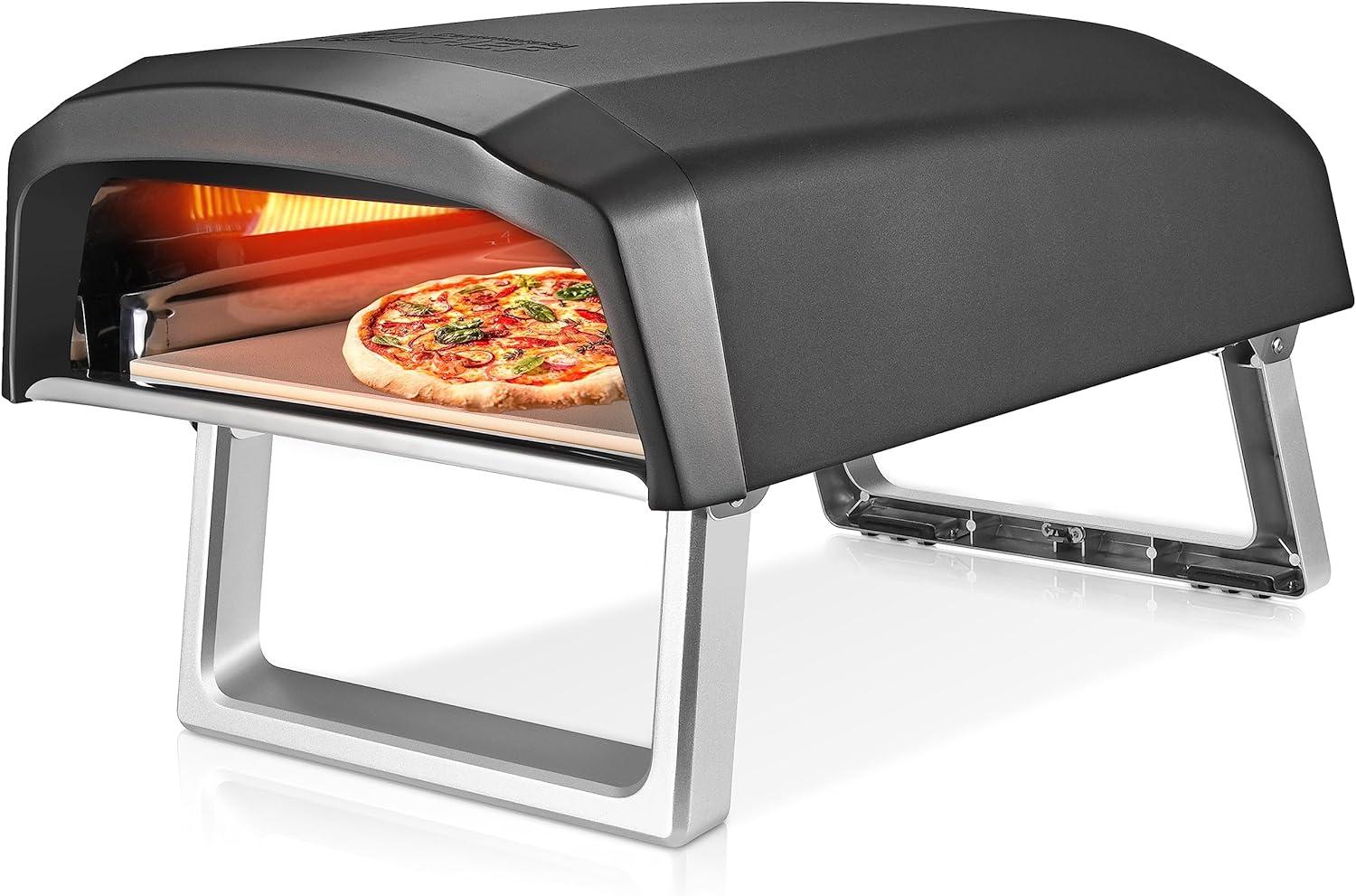 Commercial Chef Commercial Chef Countertop Propane Pizza Oven with Dual Burners