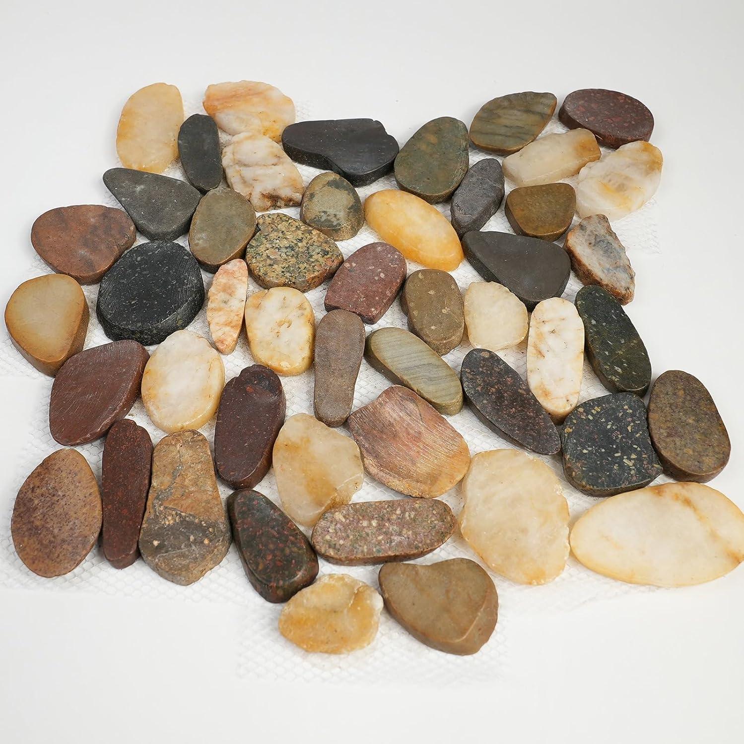 StoneCreek Pebble Mosaic Tile for Floors & Walls, 6 Pieces per Box