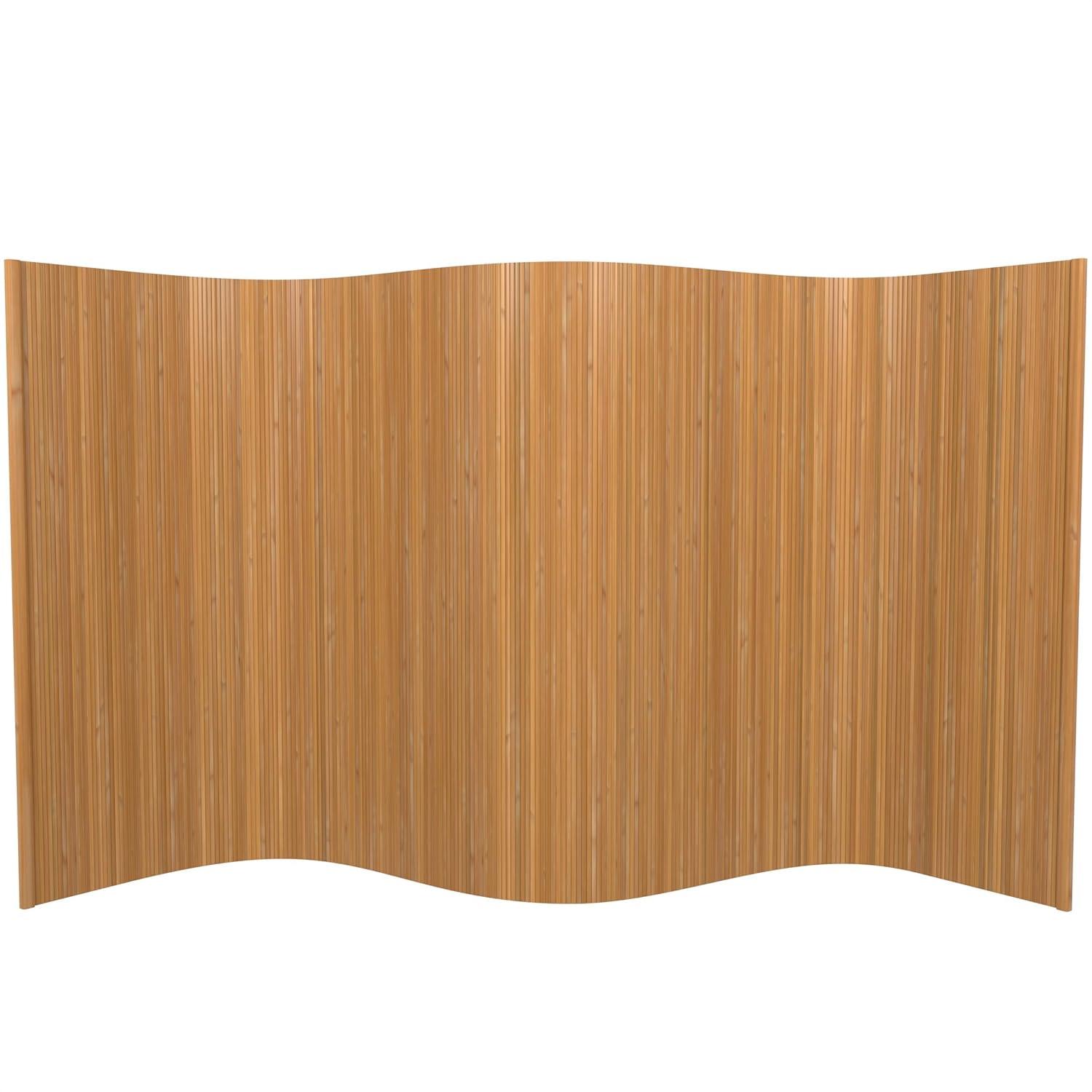 4 ft. Short Bamboo Wave Screen - Natural