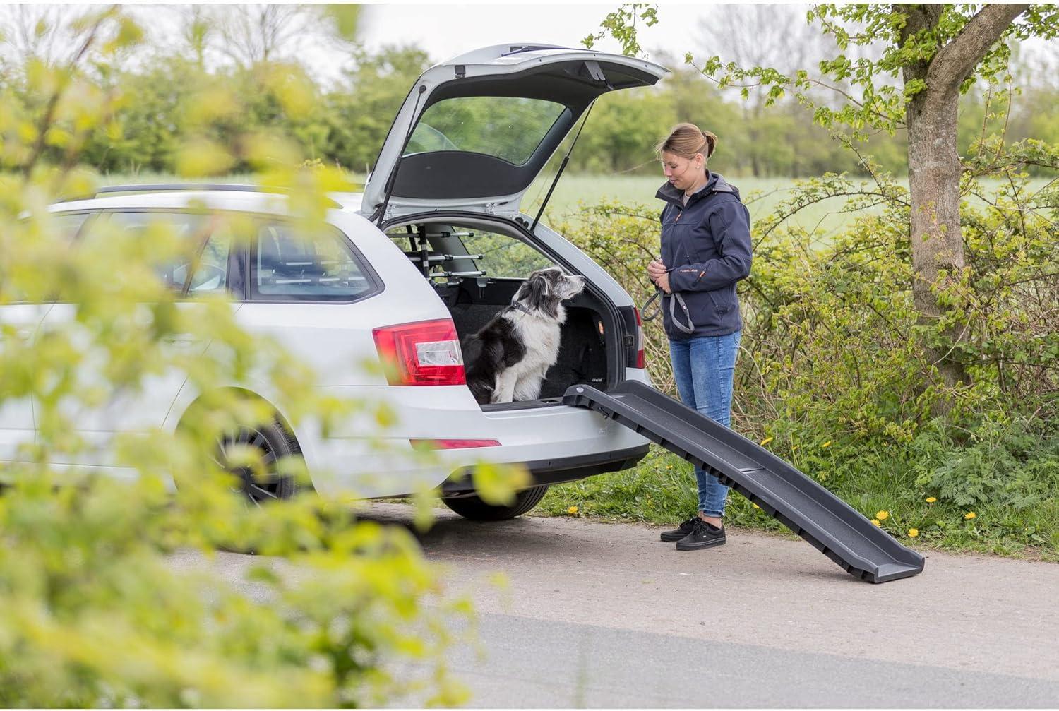 TRIXIE TRIXIE 62-in Pet Ramp, Folding Dog Ramp, Portable Dog Ramp for Cars, Trucks, and SUV, Non-Skid Surface, Black