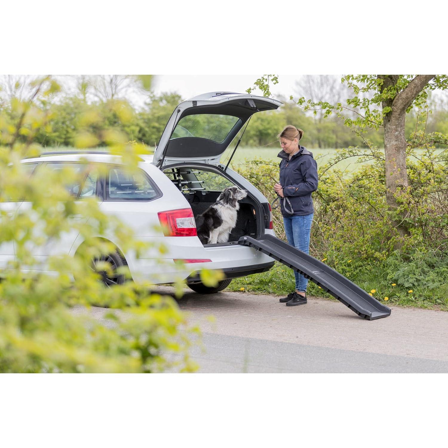 TRIXIE TRIXIE 62-in Pet Ramp, Folding Dog Ramp, Portable Dog Ramp for Cars, Trucks, and SUV, Non-Skid Surface, Black
