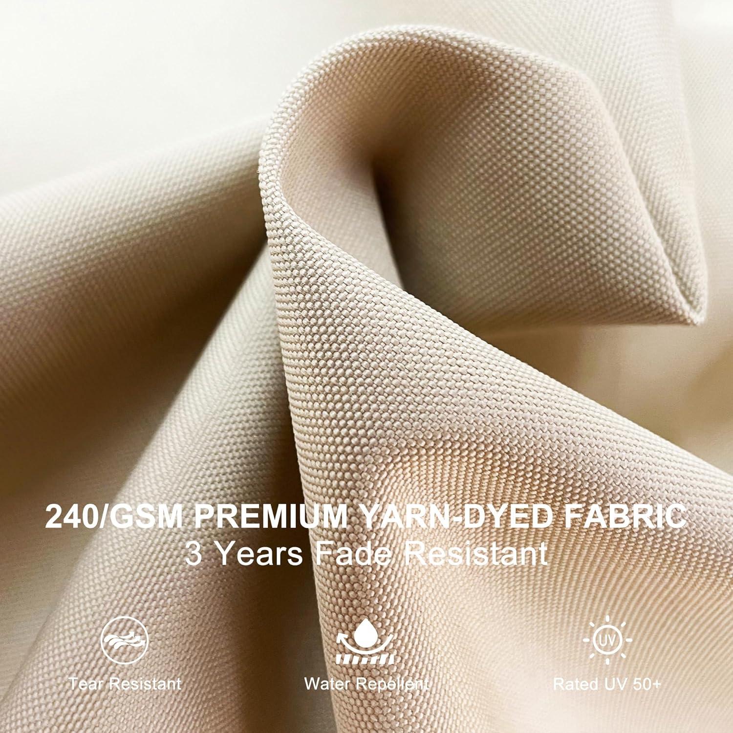 PURPLE LEAF 12 Feet Double Top Deluxe Square Patio Umbrella Offset Hanging Umbrella Cantilever Outdoor Market Umbrella Garden, Black