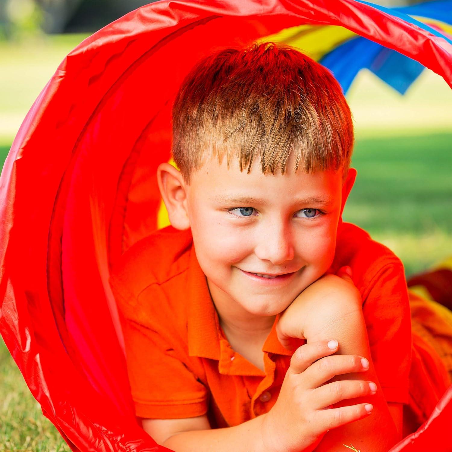 Multicolor 4-Way Pop Up Kids Play Tunnel Tent