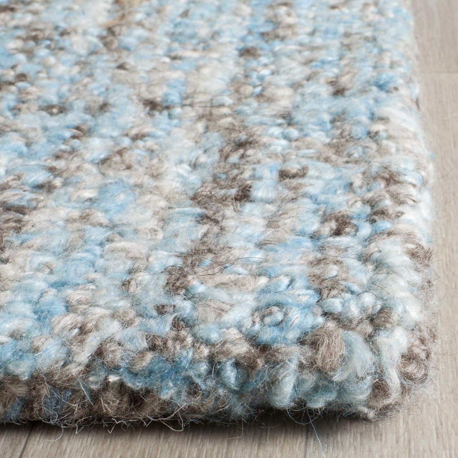 Abstract ABT141 Handmade Indoor Area Rug - Blue/Multi - 5'x8' - Safavieh
