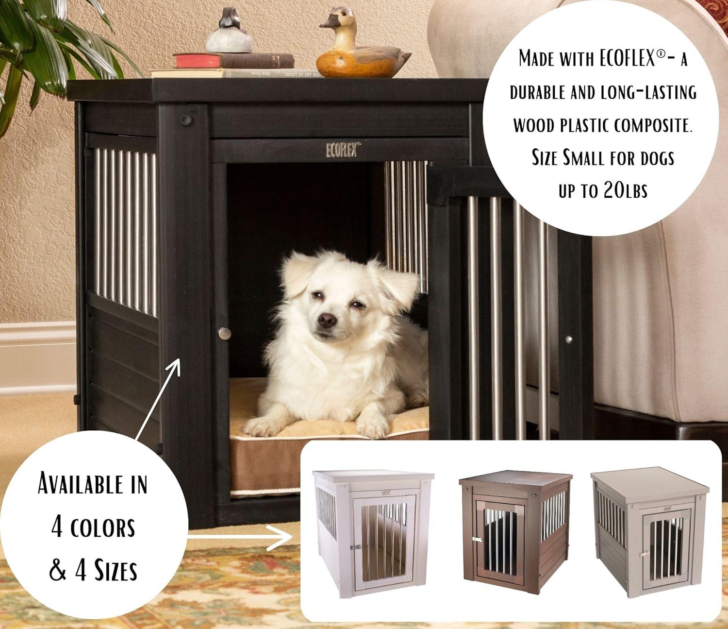 New Age Pet Ecoflex Furniture Style Dog Crate End Table - Espresso Small