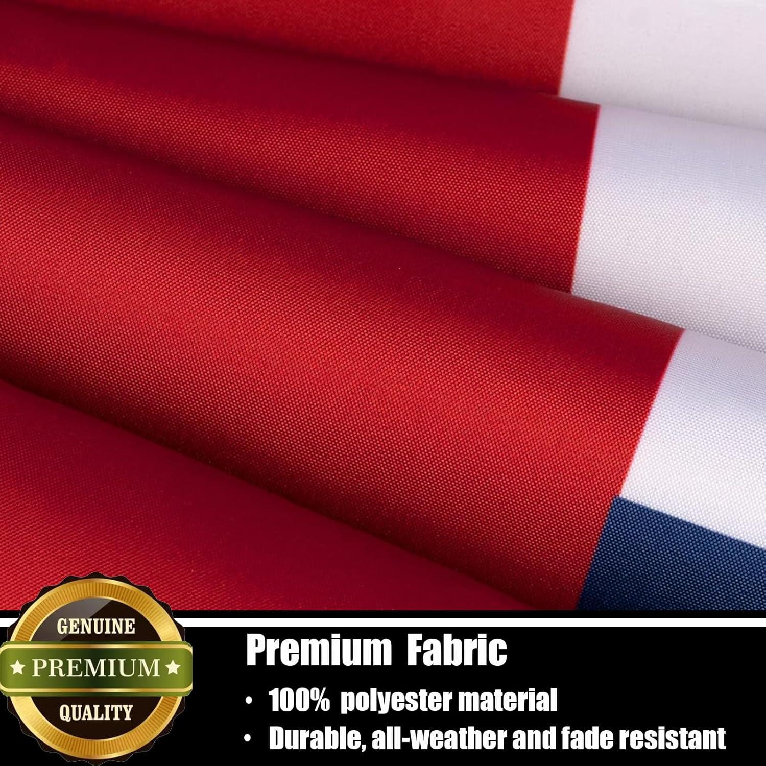 Georgia State Flag 3x5 ft, 3 Ply Polyester Double Sided GA Flag with Vibrant Print/4 Rows Hemming/Brass Grommets