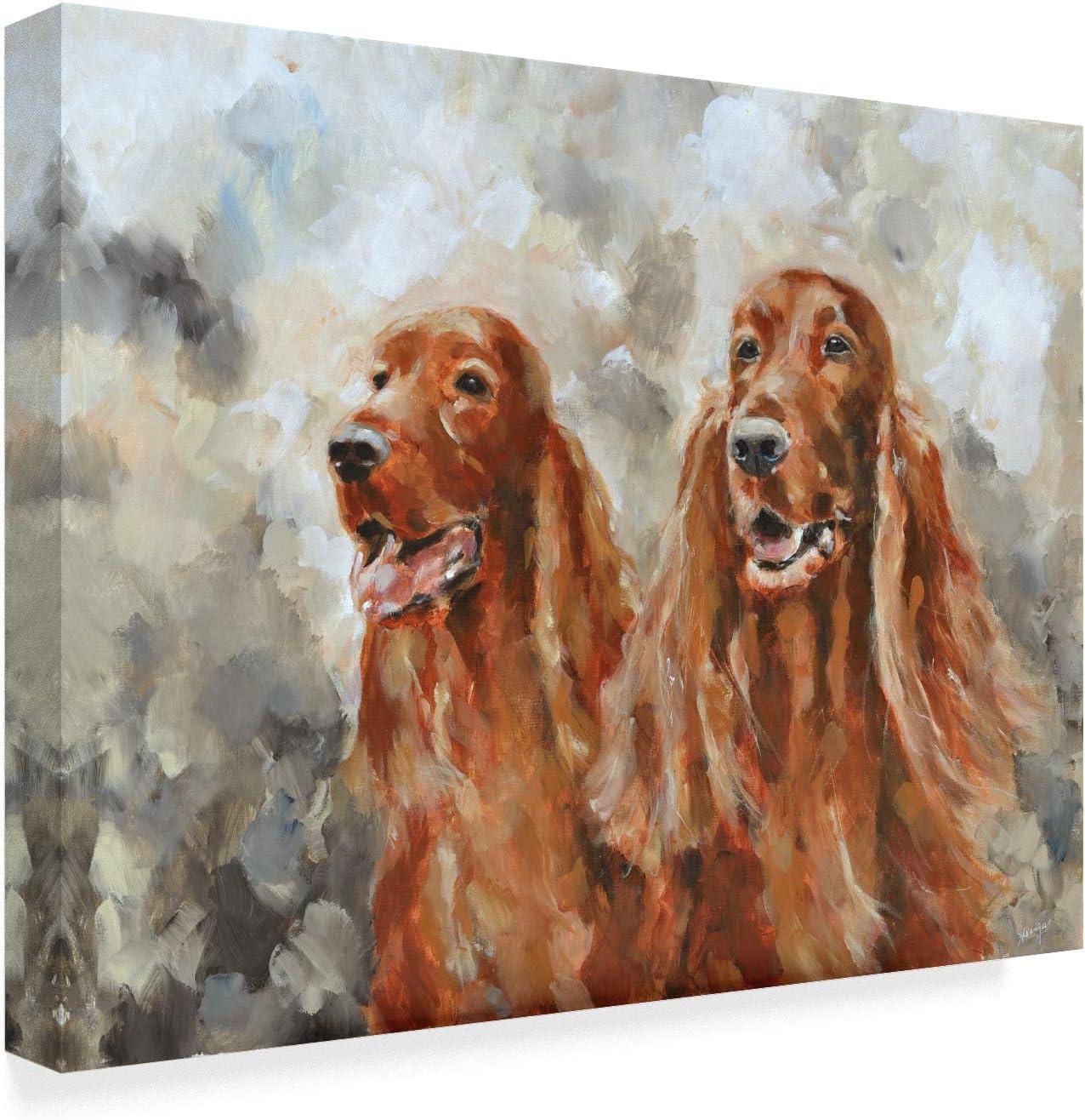 Trademark Fine Art 'Two Irish Setters' Canvas Art by Solveiga