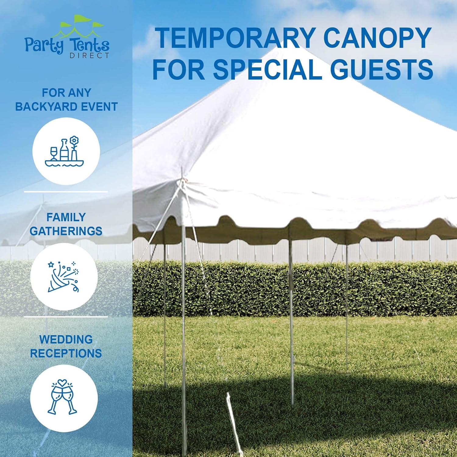 Party Tents Direct 20' x 20' Weekender Pole Party Tent with Sidewalls, Red | Wayfair