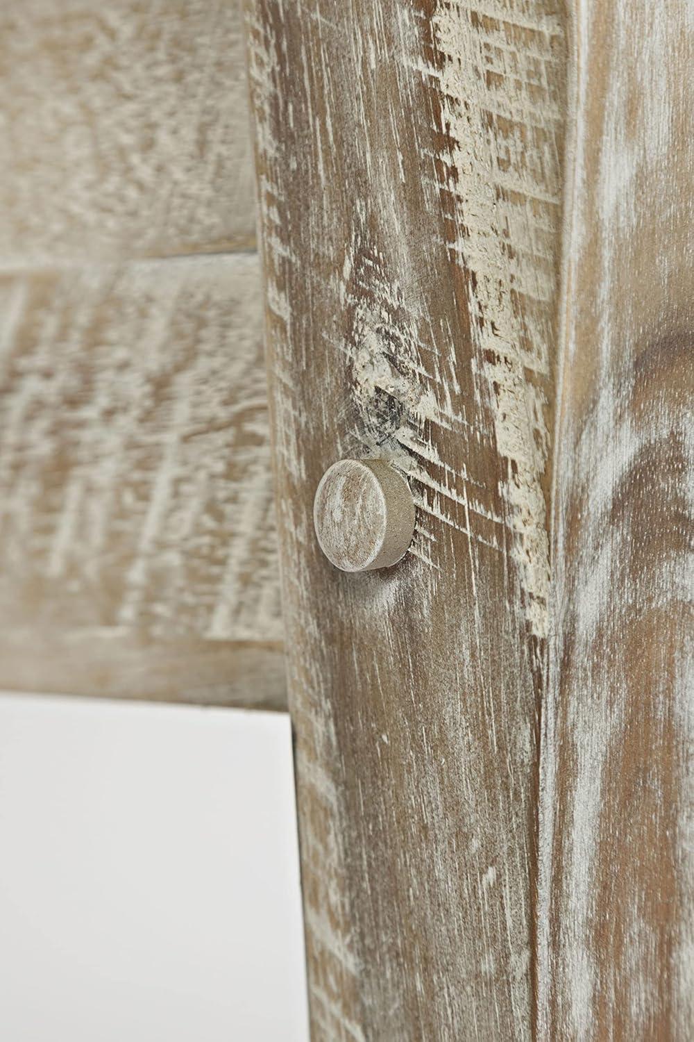 Jofran Artisan's Craft 42" Rustic Farmhouse Distressed Solid Wood Storage Bench