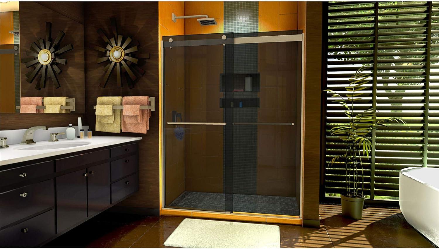 Sapphire 56" W x 76" H Frameless Shower Door