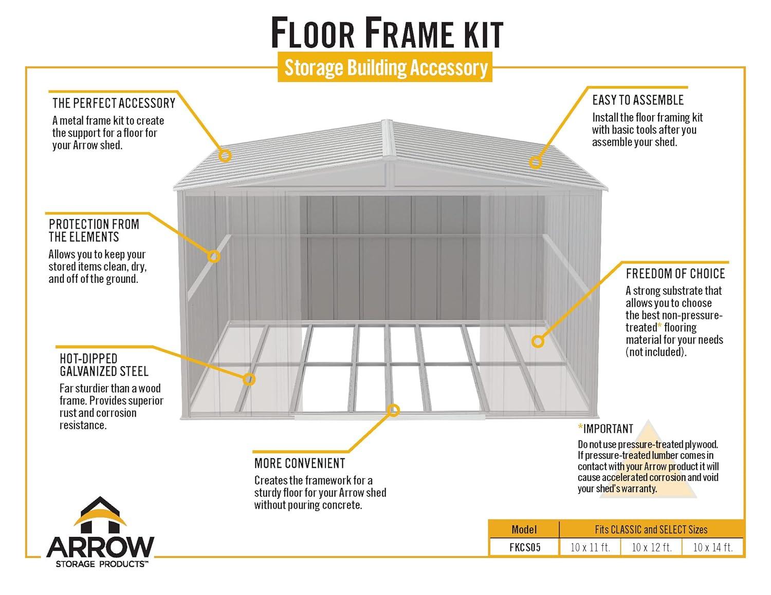 Arrow Arrow Rust Resistant Steel Flooring Kit