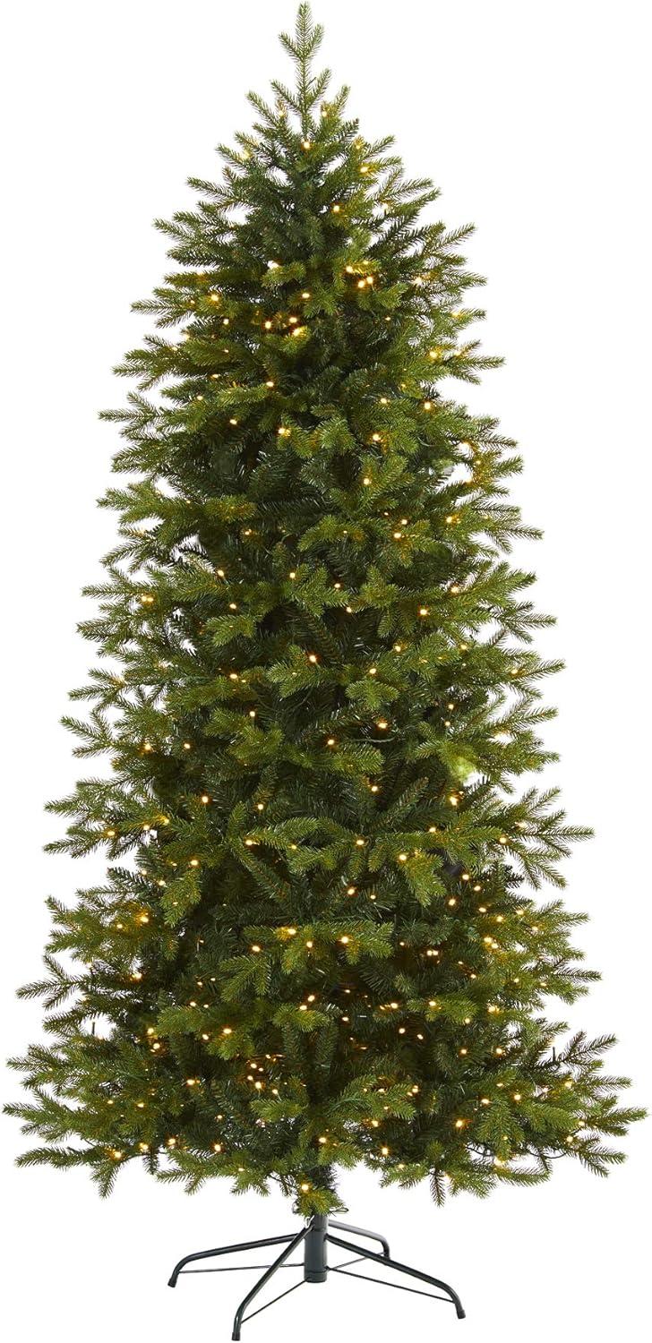 7ft Green Fir Artificial Christmas Tree with LED Lights