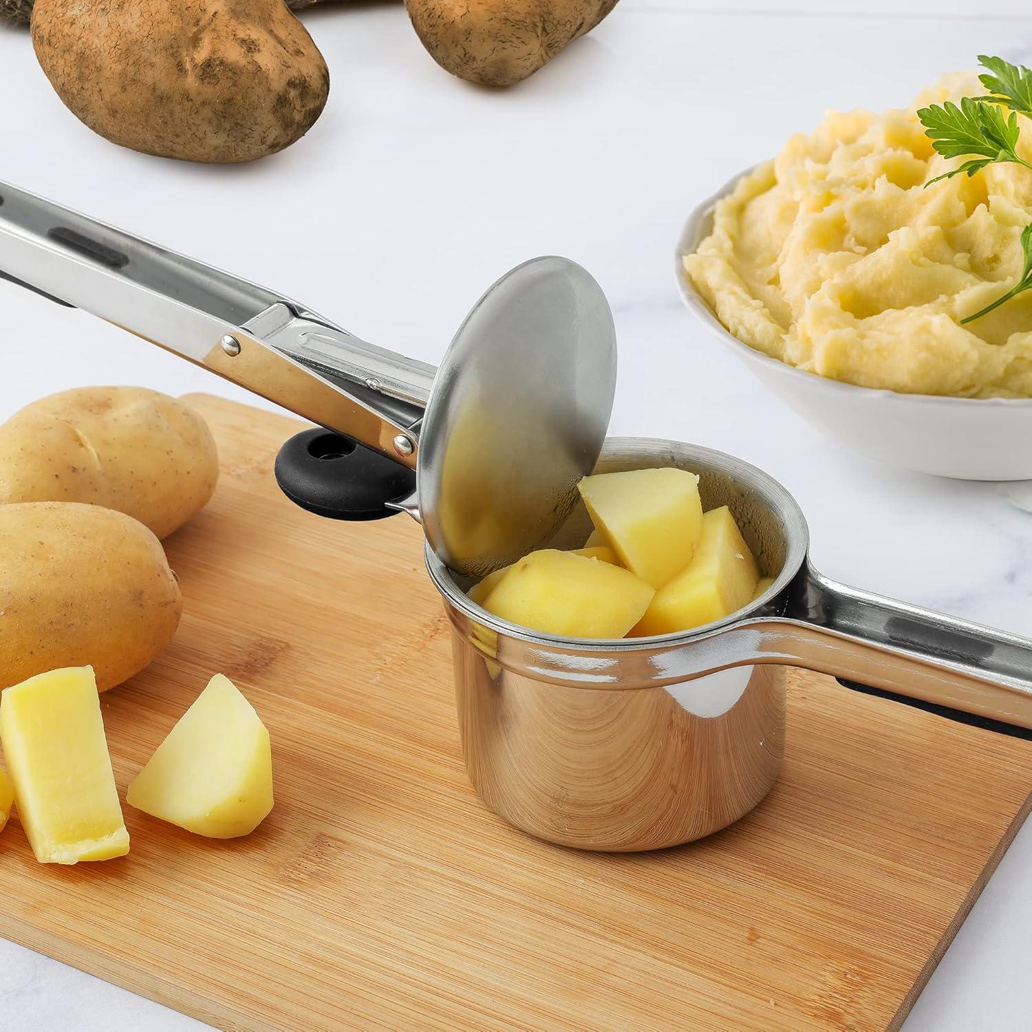 Zulay Kitchen Zulay Kitchen Large 13.5oz Potato Ricer Stainless Steel Heavy Duty Masher with Non-Slip Handle