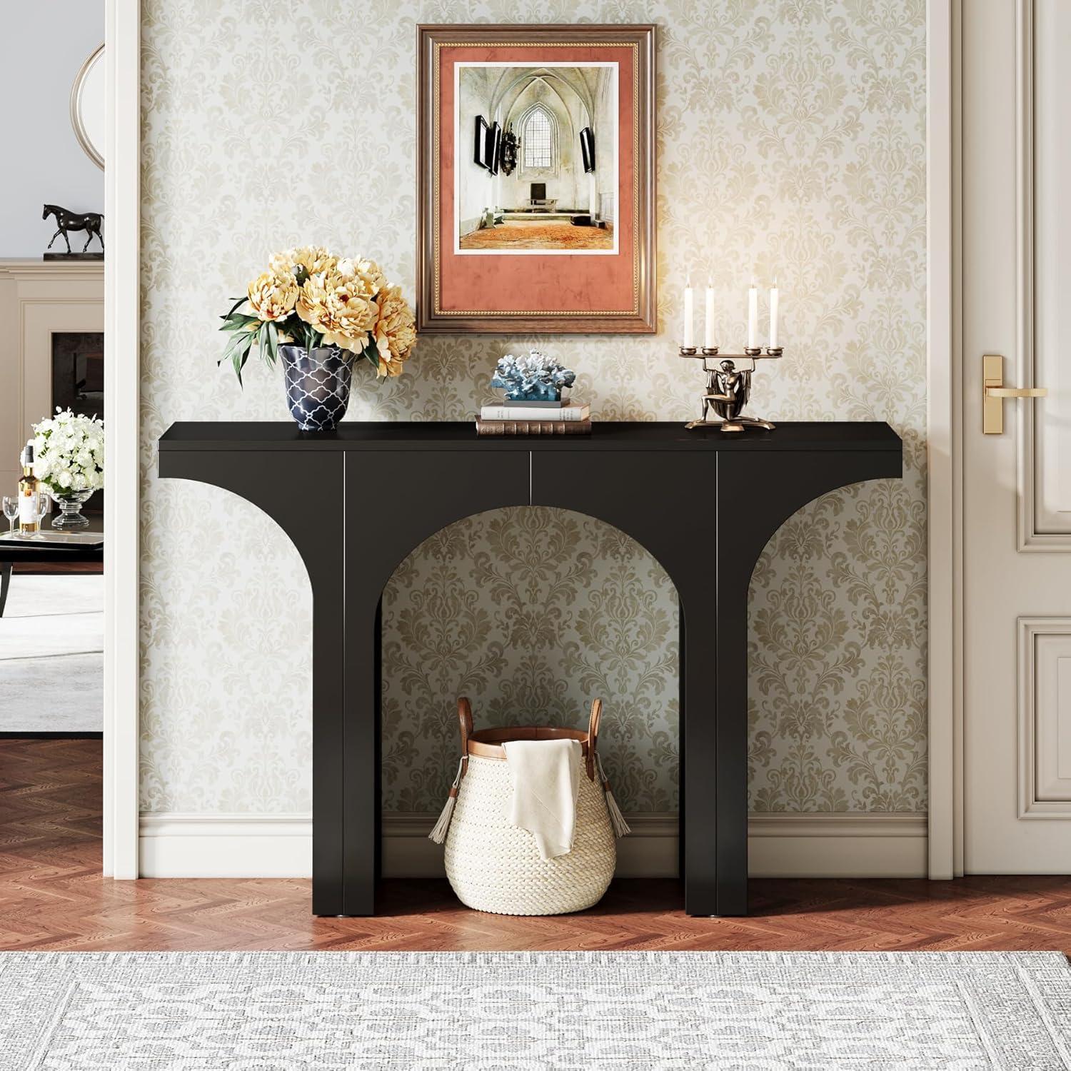 Hommoo 47-Inch Console Table Black