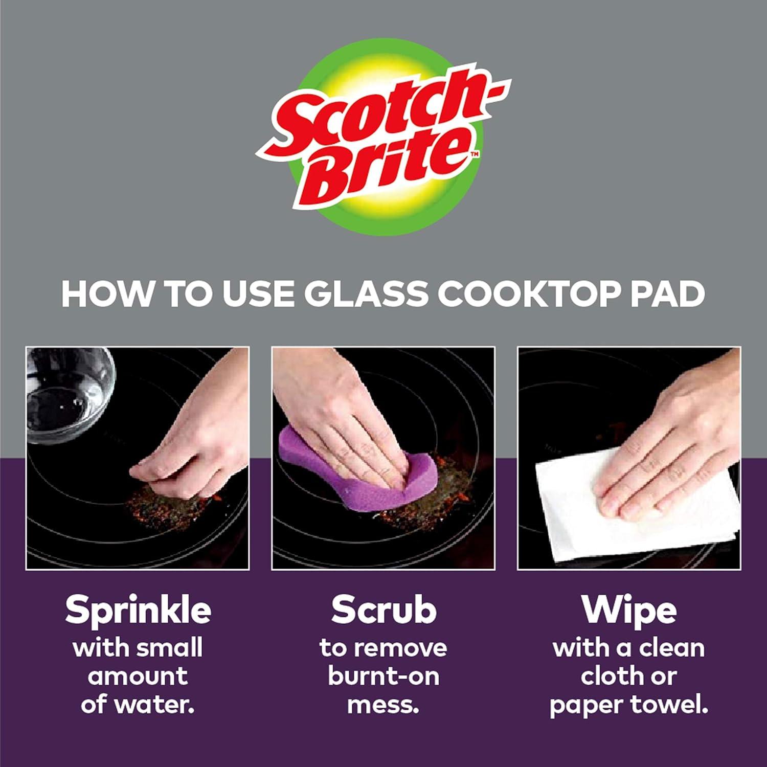 Scotch-Brite Non-Scratch Glass Cooktop Cleaning Pad, 2 Pads