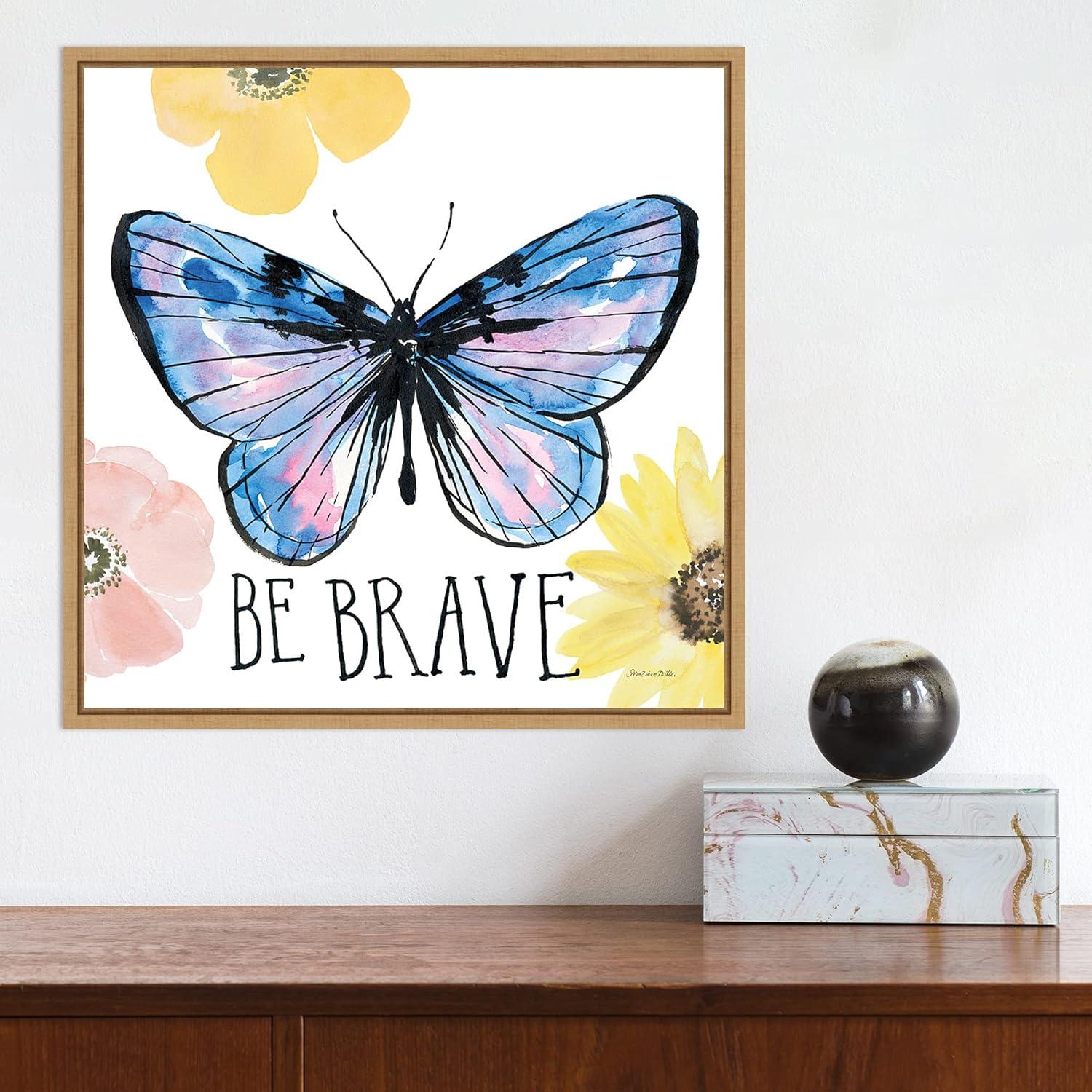 Amanti Art Beautiful Butterfly IV by Sara Zieve Miller Canvas Wall Art Print Framed 16-in. x 16-in.