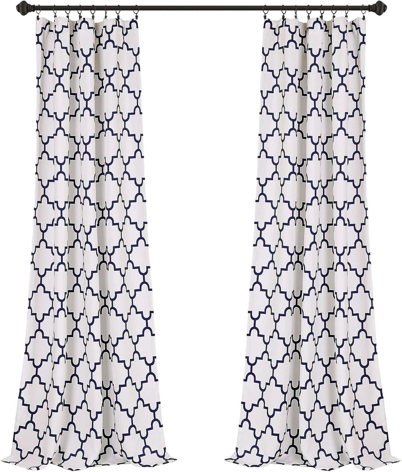 Lush Decor Geometric Room Darkening Thermal Curtain Panels (Set of 2)