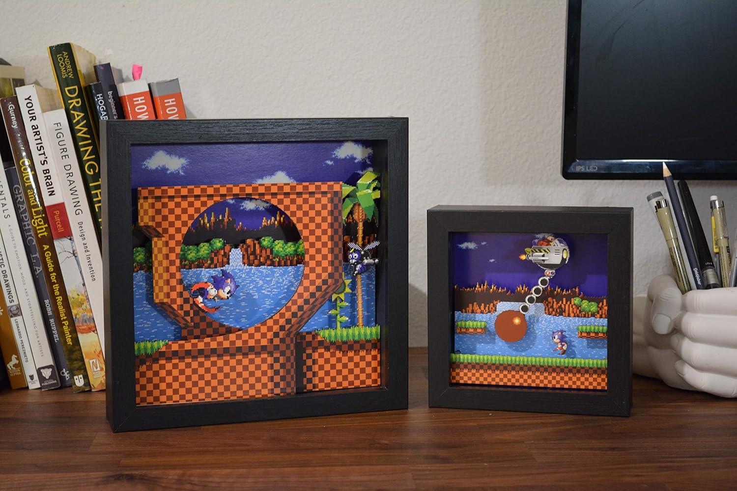 Sonic the Hedgehog 3D Shadow Box Wall Art