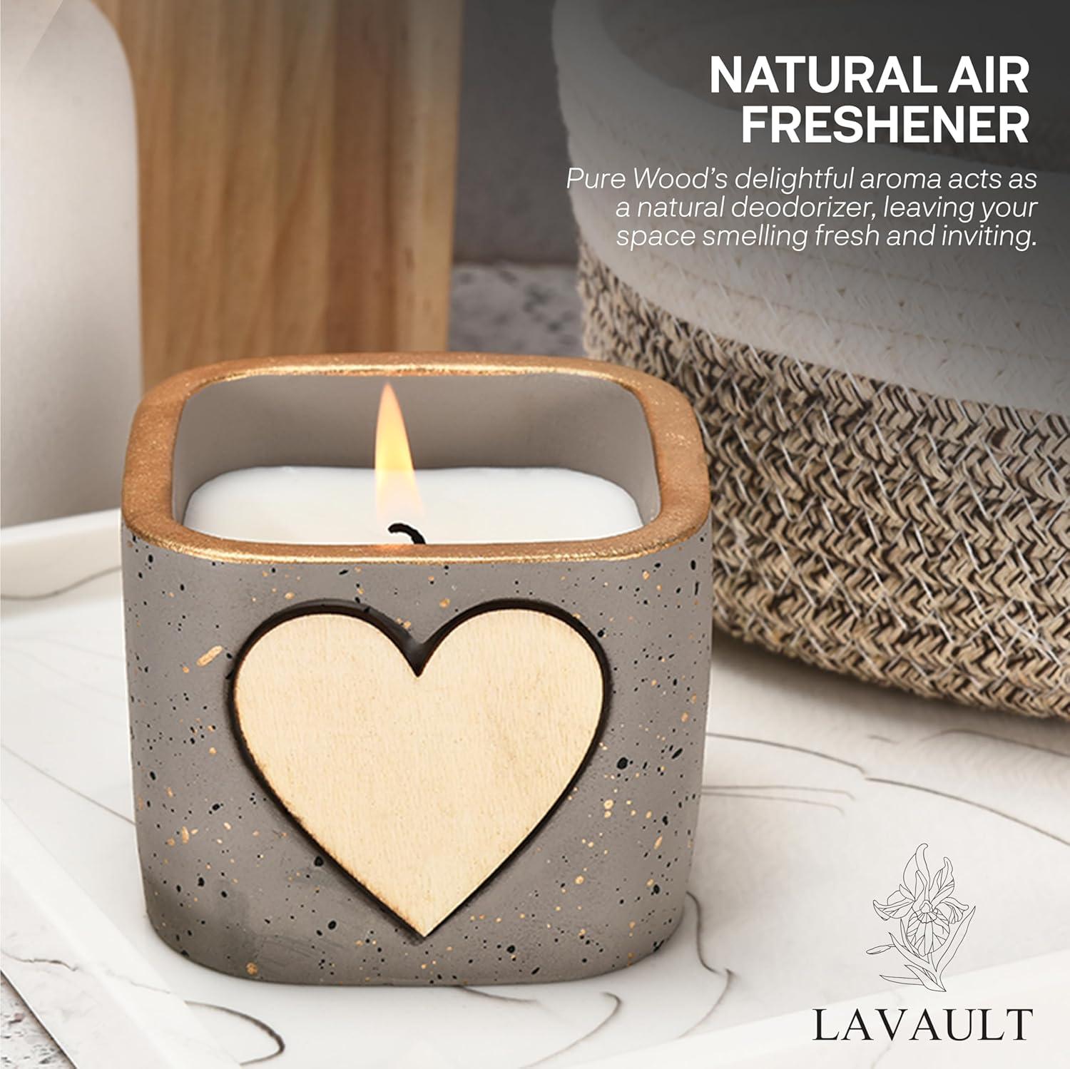 Lavault Long Burning Self Personalized Votive Candles Fragnance-Free in Reusable Containers-Purple