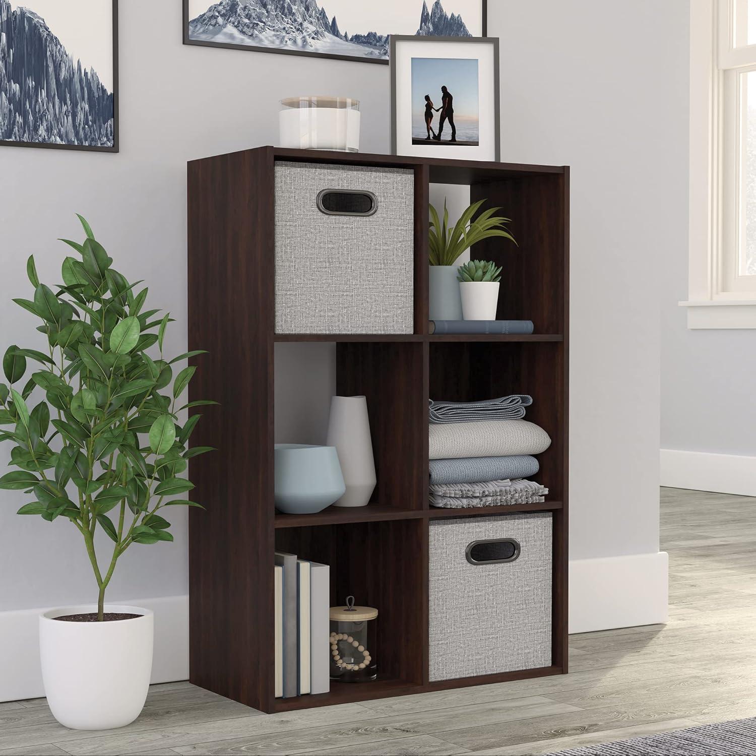 Solutions by Sauder 6-Cube Organizer Storage Cubby Unit in White, White Finish