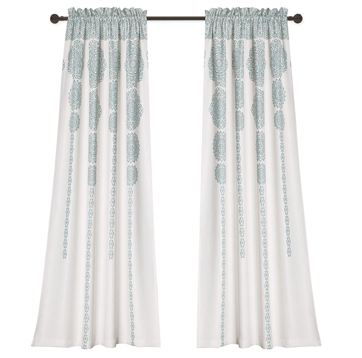 Lush Decor Bremond Polyester Room Darkening Curtain Pair (Set of 2)