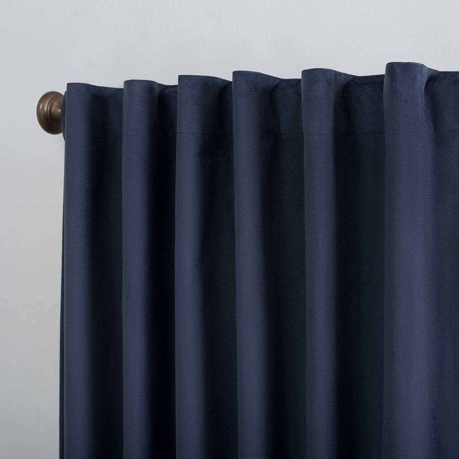 Velvet Noise Reducing Thermal Extreme 100% Blackout Back Tab Curtain Panel