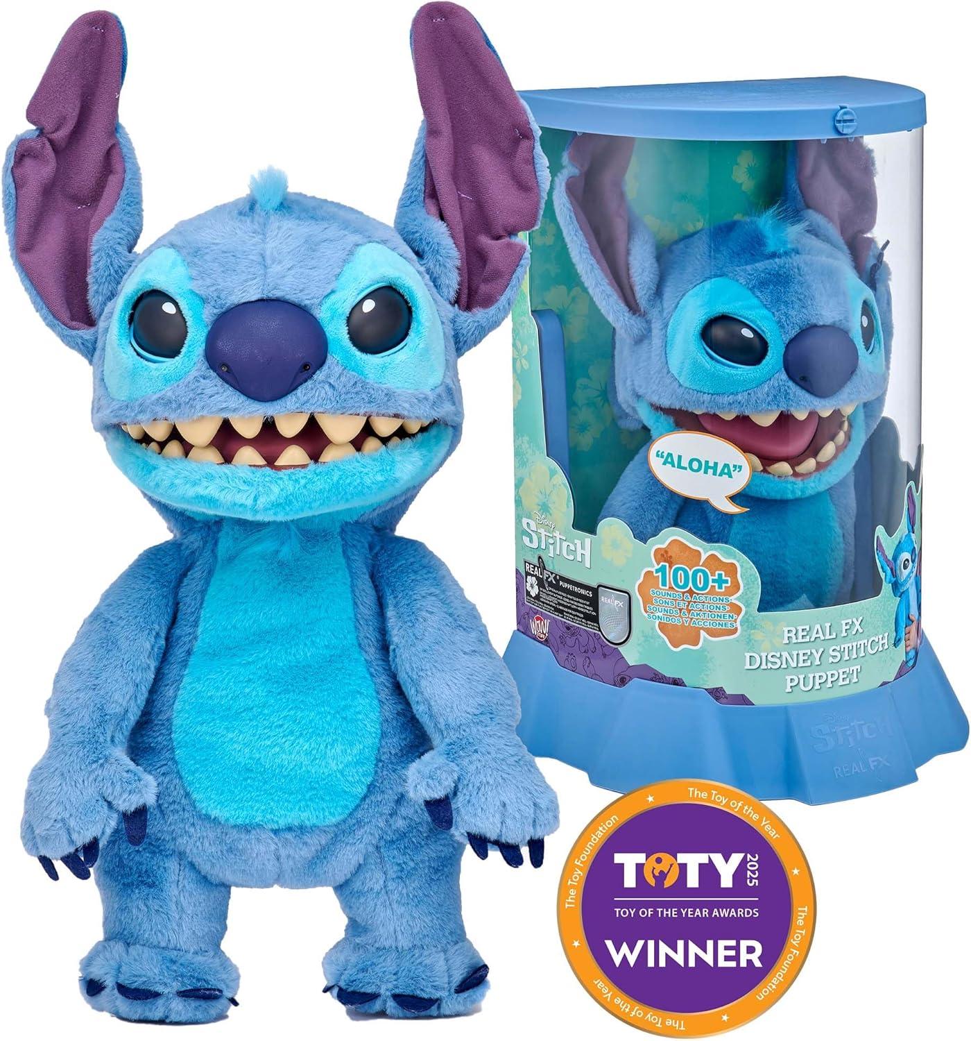 WOW! Stuff: Disney Stitch Puppetronic – RealFX, 100+ Actions & Sounds, 18” Figure, Limited 1st Edition, Ages 6+