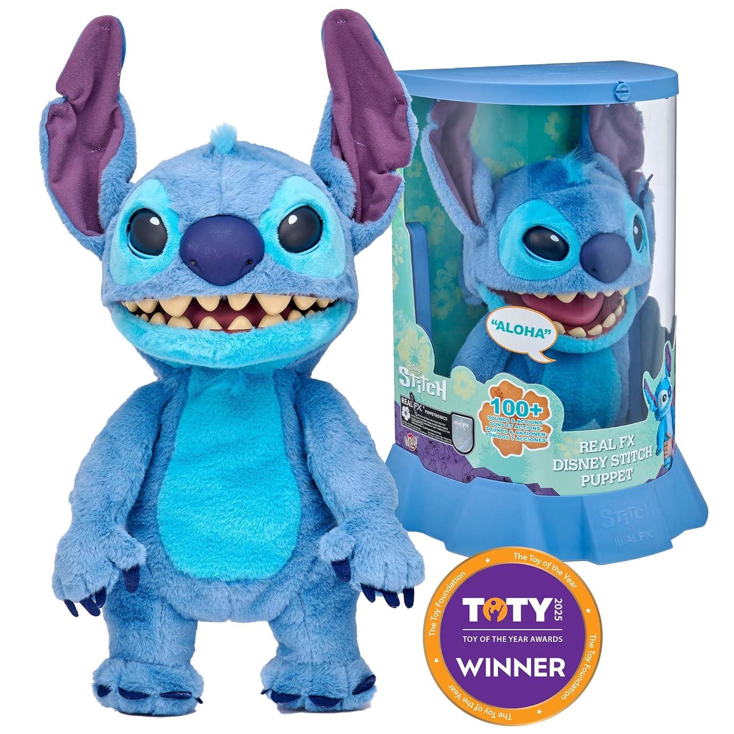 WOW! Stuff: Disney Stitch Puppetronic – RealFX, 100+ Actions & Sounds, 18” Figure, Limited 1st Edition, Ages 6+