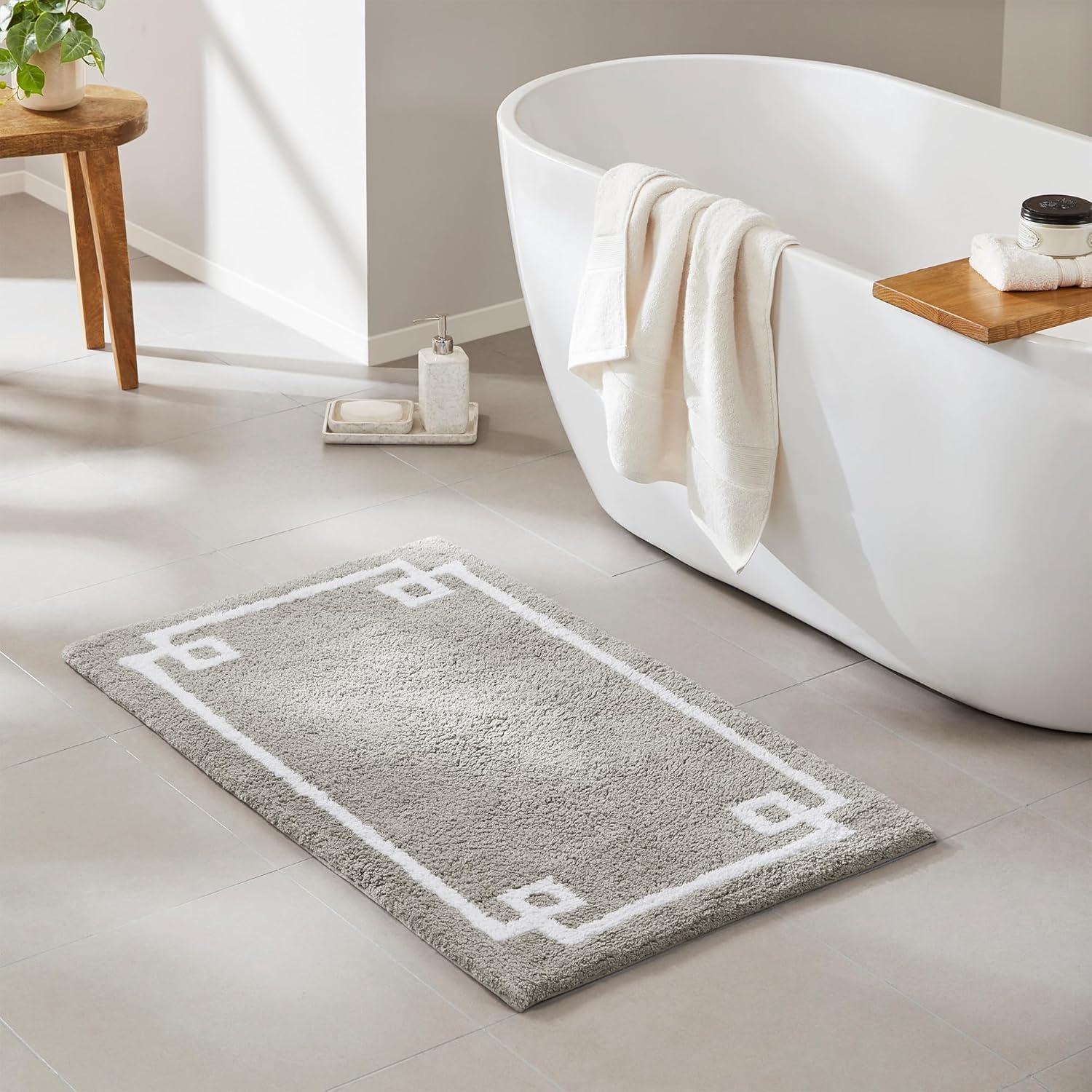 Madison Park Evan 100% Cotton Tufted Bath Rug with Non-Slip Backing