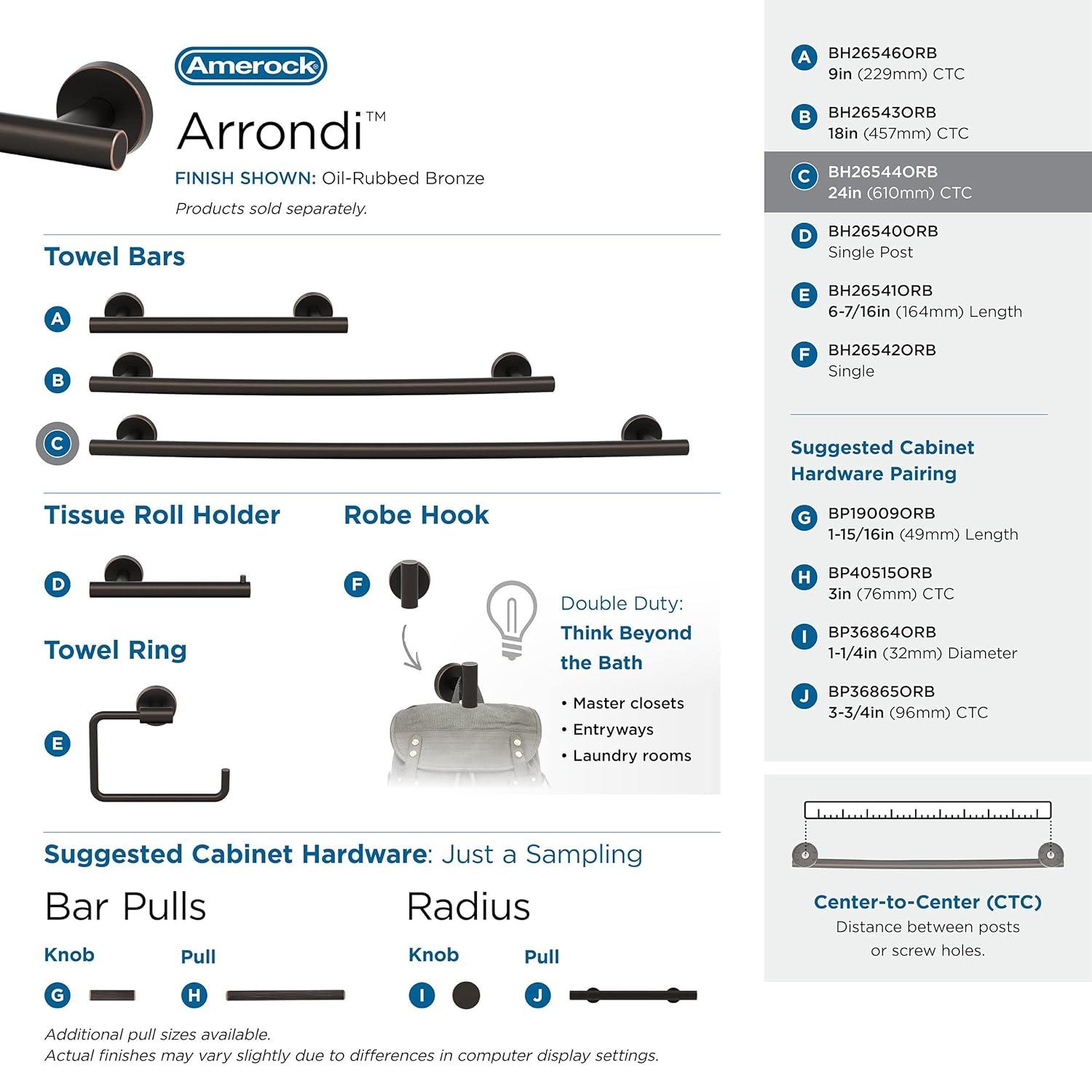 Arrondi™ 27" Wall Mounted Towel Bar
