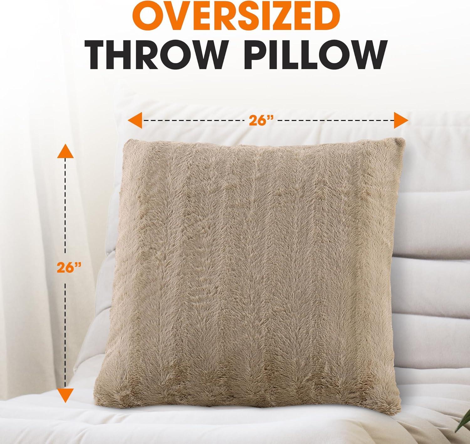 Cheer Collection FRBIN Square Pillow Cover & Insert (Set of 2)