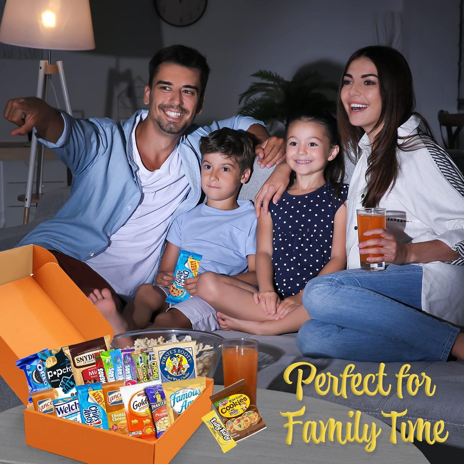 Care Package (150) Variety Snacks Gift Box Bulk Snacks - College Students, Military, Work or Home - Over 9 Pounds of Snacks! Snack Box Fathers gift basket gifts for men