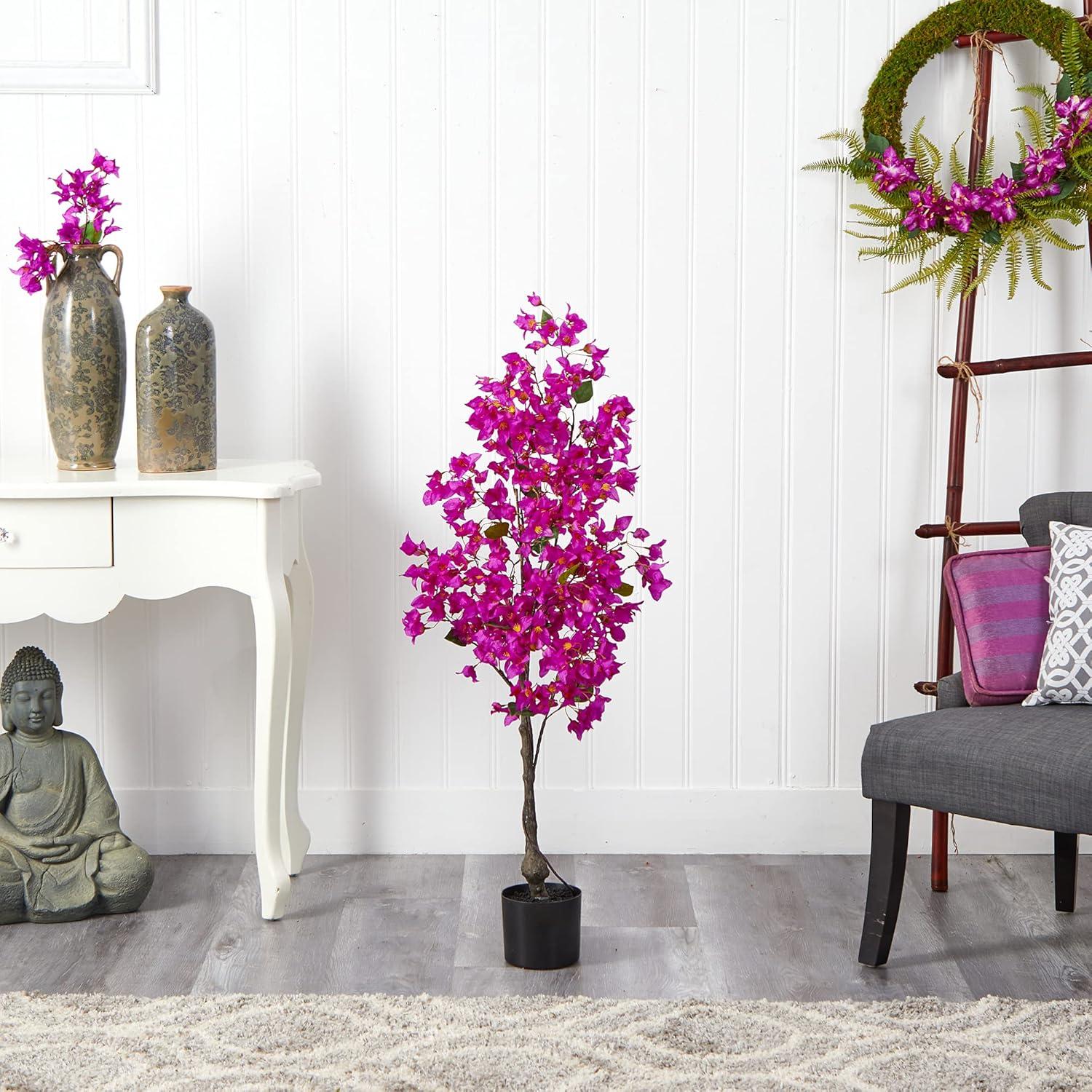 Primrue Faux Flowering Tree in Planter