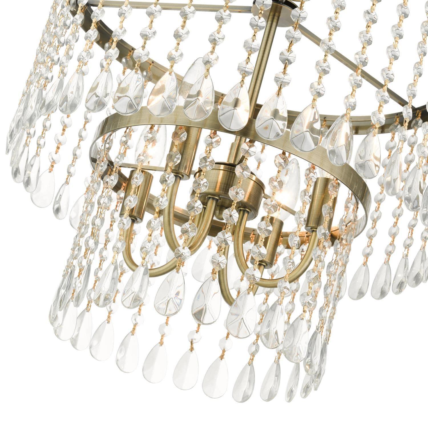 Livex Lighting Elizabeth 4 - Light Pendant in  Antique Brass