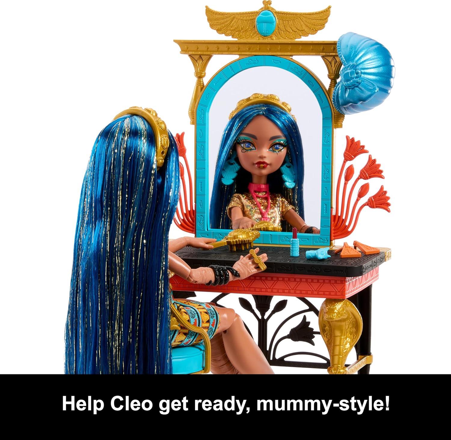 Mattel - Mattel - Monster High Cleo De Nile Self-Scare Day Doll and Playset