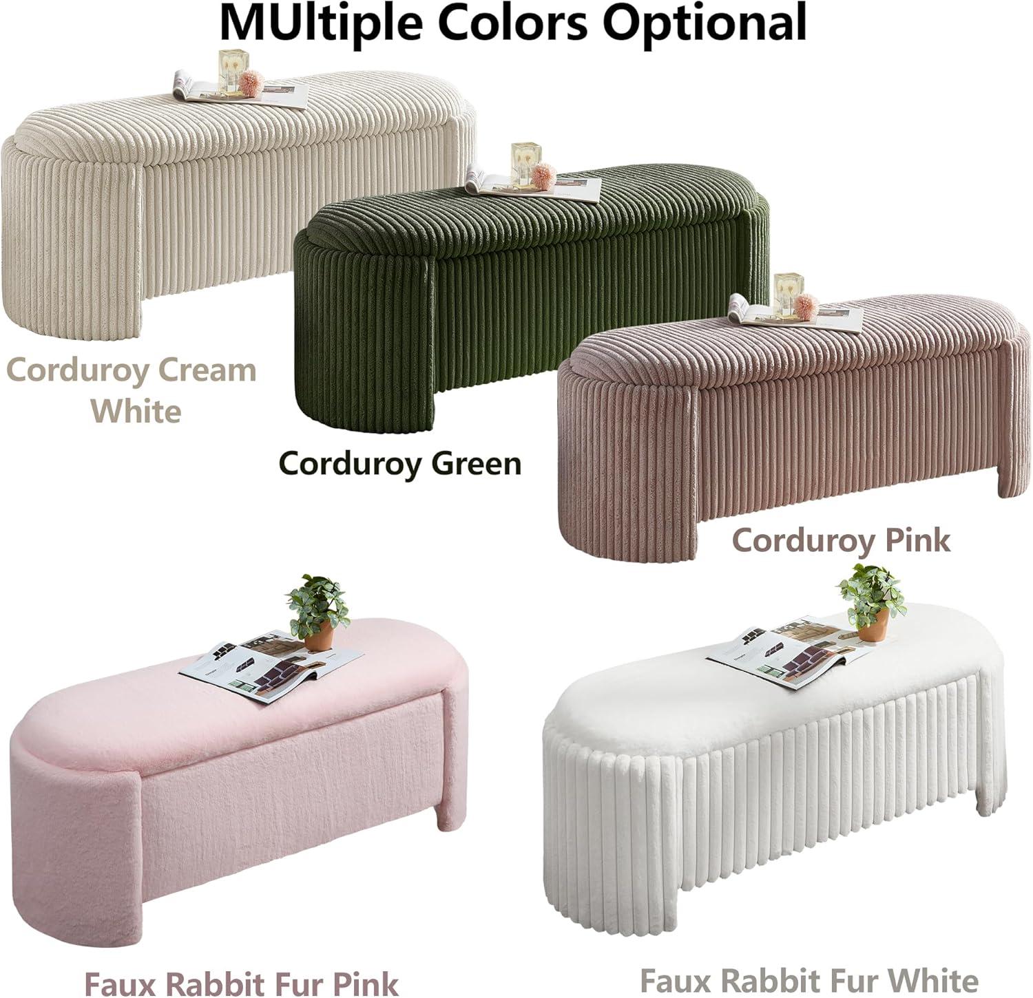 Nikoma Corduroy Upholstered Storage Bench