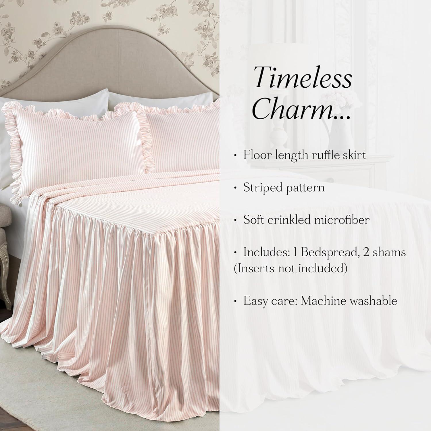 Lush Decor Reyna Microfiber Reversible 3 Piece Bedspread Set